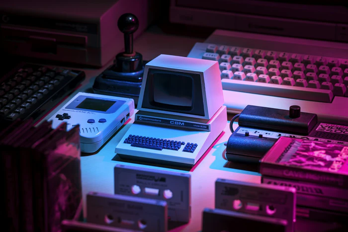 Vintage computing hardware, nodding to RIOT’s long history